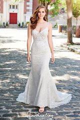 Bridal Dress: Enchanting By Mon Cheri SPRING 2020 Collection - 120161 - Flattering A-line Lace Gown with V-Neck  