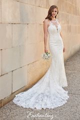 Bridal Dress: Enchanting By Mon Cheri SPRING 2020 Collection - 120164 - Lovely Lace and Tulle Fit and Flare Gown  