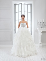 Bridal Dress: Sans Pareil Bridal Collection 2016: 926 - Tiered Ruffle skirt with fully shimmering sweetheart bodice  