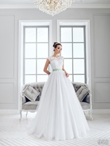 Bridal Dress: Sans Pareil Bridal Collection 2016: 958 - Bold embroidered lace appliques and cap sleeves in full ball gown  