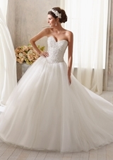 Bridal Dress: Mori Lee Blue SPRING 2014 Collection: 5216 - Sparkling Crystal Beading on Tulle  