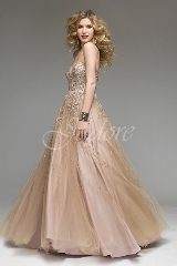 MOB Dress: Jadore J4 Collection - J4011 - Tulle w/ beaded appliqué  