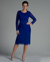 Bridesmaids Dress: Nite Time Collection: NT-70 - Shown in Royal lace and chiffon  