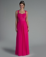 Bridesmaids Dress: Nite Time Collection: NT-77 - Shown in #10 chiffon - open diamond back  