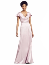 Bridesmaids Dress: Social Bridesmaids SPRING 2020 - 8197 - This shiny but stretchy fabric is a total winner  