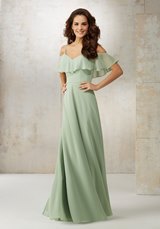 Bridesmaids Dress: Mori Lee BRIDESMAIDS SPRING 2017 Collection: 21509 - Chiffon  