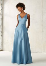 Bridesmaids Dress: Mori Lee BRIDESMAIDS SPRING 2017 Collection: 21525 - Satin  