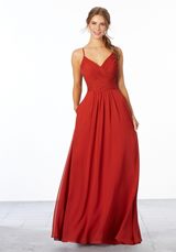 Bridesmaids Dress: Mori Lee Bridesmaids Spring 2020 Collection: 21664 - A-line, Ruched Chiffon Bridesmaid Dress  