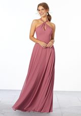 Bridesmaids Dress: Mori Lee Bridesmaids Spring 2020 Collection: 21670 - Chiffon Bridesmaid Dress with Keyhole Front  