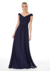 Bridesmaids Dress: Mori Lee Affairs FALL 2020 Collection: 13102 - Off The Shoulder Chiffon Bridesmaid Dress  