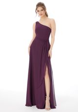 Bridesmaids Dress: Mori Lee Affairs FALL 2020 Collection: 13105 - One Shoulder Chiffon Bridesmaid Dress  