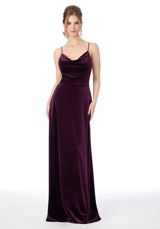 Bridesmaids Dress: Mori Lee Bridesmaids FALL 2020 Collection: 21685 - Stretch Velvet Bridesmaid Dress  