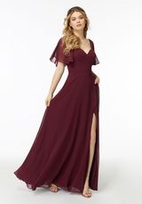 Bridesmaids Dress: Mori Lee Bridesmaids Collection: 21722 - Chiffon Flutter Sleeve, Sweetheart Bridesmaid Dress  