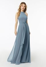 Bridesmaids Dress: Mori Lee Bridesmaids Collection: 21723 - Halterneck Chiffon Jumpsuit  