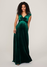 Bridesmaids Dress: Morilee Maternity Bridesmaids Collection: 14102 - Velvet V-Neck Maternity Bridesmaid Dress  