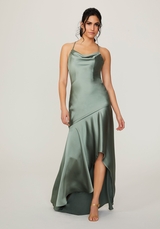 Bridesmaids Dress: Morilee Bridesmaids Collection: 21783 - Silky Satin Bridesmaid Dress with Bias Cut Skirt  