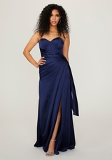 Bridesmaids Dress: Morilee Bridesmaids Collection: 21791 - Wrap Skirt Silky Satin Bridesmaid Dress  