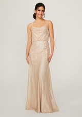 Bridesmaids Dress: Morilee Bridesmaids Collection: 21794 - Caviar Mesh Bridesmaid Dress with Tied Waist  